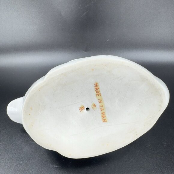 1960s Japanese Large Heavy White Ceramic Stoneware Duck Swan Bird Figurine Japan - Picture 5 of 10